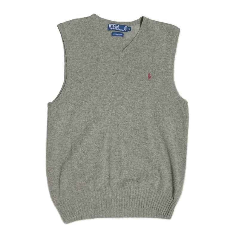 02M763◯ Polo by PoloGround ラムウール ニット ベスト Polo by Ralph Lauren ポロバイラルフローレン ラムウールニット
