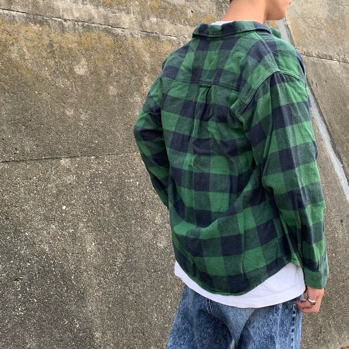 T4111 FIELD&STREAM ネルシャツ　厚手　オーバーサイズ　古着 dad8882f2414401a310f69363105f6