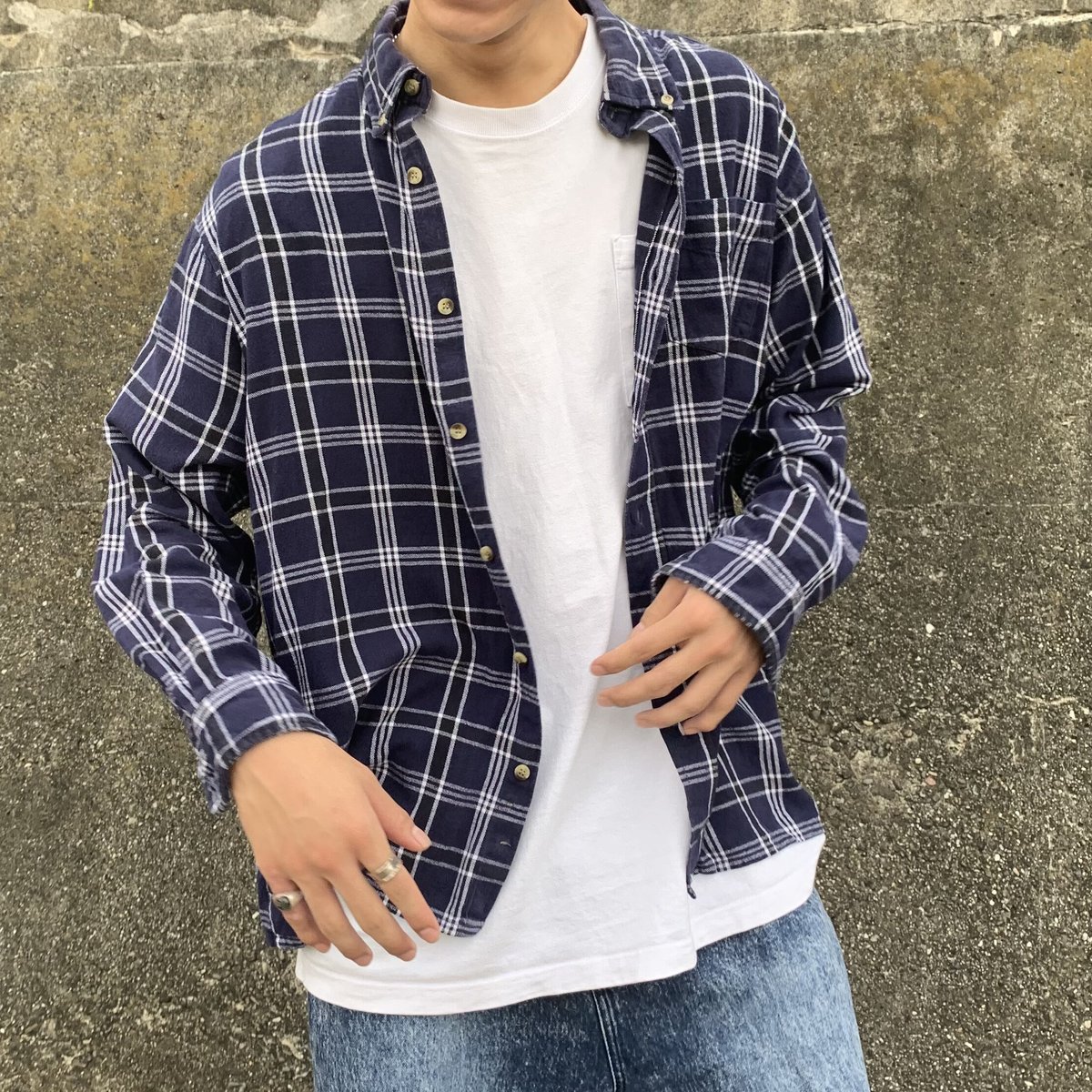 challenger ネルシャツ CHALLENGER/L/S BANDANA NEL SHIRT（GRAY）［バンダナネルシャツ-23