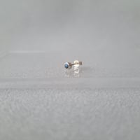 【1粒】ラブラドライトと銀のピアス