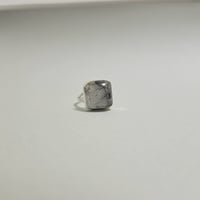 【12号】四角いルチルクォーツと銀のリング