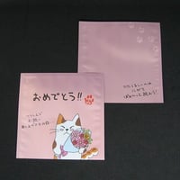 １煎パック　ネコ柄 C　おめでとう‼