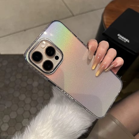 【N672】iphone ケース キラキラ オーロラ iphone ケース 大人 可愛い