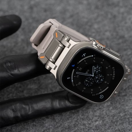 【N511】【ステンレス+シリコン】apple watch バンド メンズ 高級 アップル ウォッチ バンド アウトドア