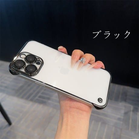 【N306】フチなしiphone16ケース 極薄 iphone16pro ケース クリア 軽量 おしゃれ レンズ保護あり 防塵
