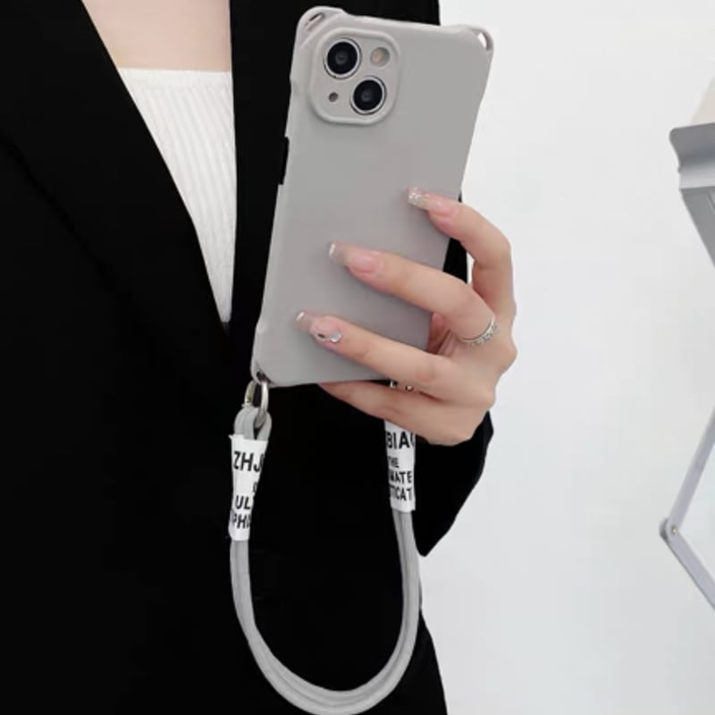 N169】iphone15/14/13ケース ショルダー スマホケース 韓国 斜めがけ