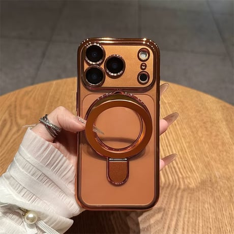 【N287】iphone17/17pro/17e ソフト ケース マグセーフ クリア スタンド