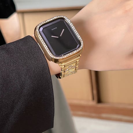 【N104】アップルウォッチ キラキラ バンド かわいい 女性 apple watch カバー＋バンドのset