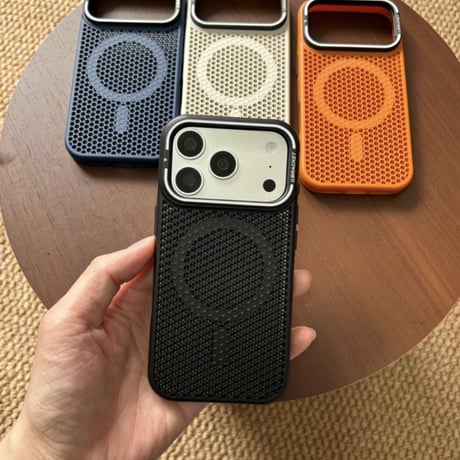 【N719】スマホ 放熱 ケース iphone17pro/16 ケース 隠しスタンド付き マグセーフケース