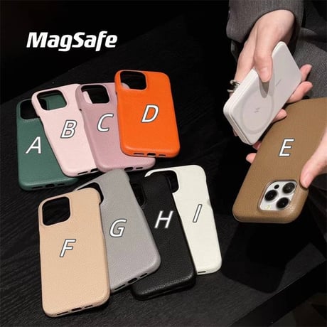 【N383】マグセーフ iphone ケース レザー magsafe iphone ケース 大人可愛い シンプル