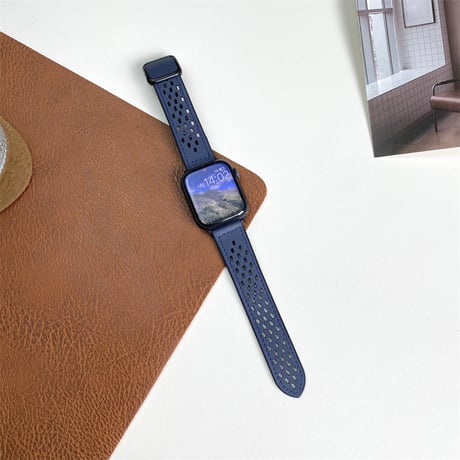 【N593】apple watchバンド 蒸れない 通気 性 アップル ウォッチ バンド マグネット「男女兼用」