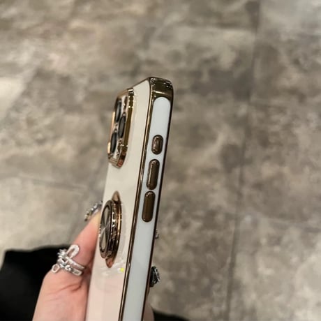 【N654】iphone16E/16 ケース リング 付き iphone ケース 大人 可愛い メッキ