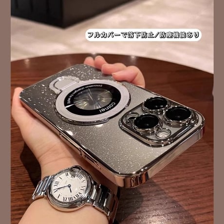【N203】iphone16/16proケース クリア iphoneケース おしゃれ メンズ 2024新作 magsafe スタンド付き 保護カバー