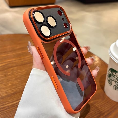 【N746】iphone17pro ケース マグセーフ iphone ケース 半 透明 高級