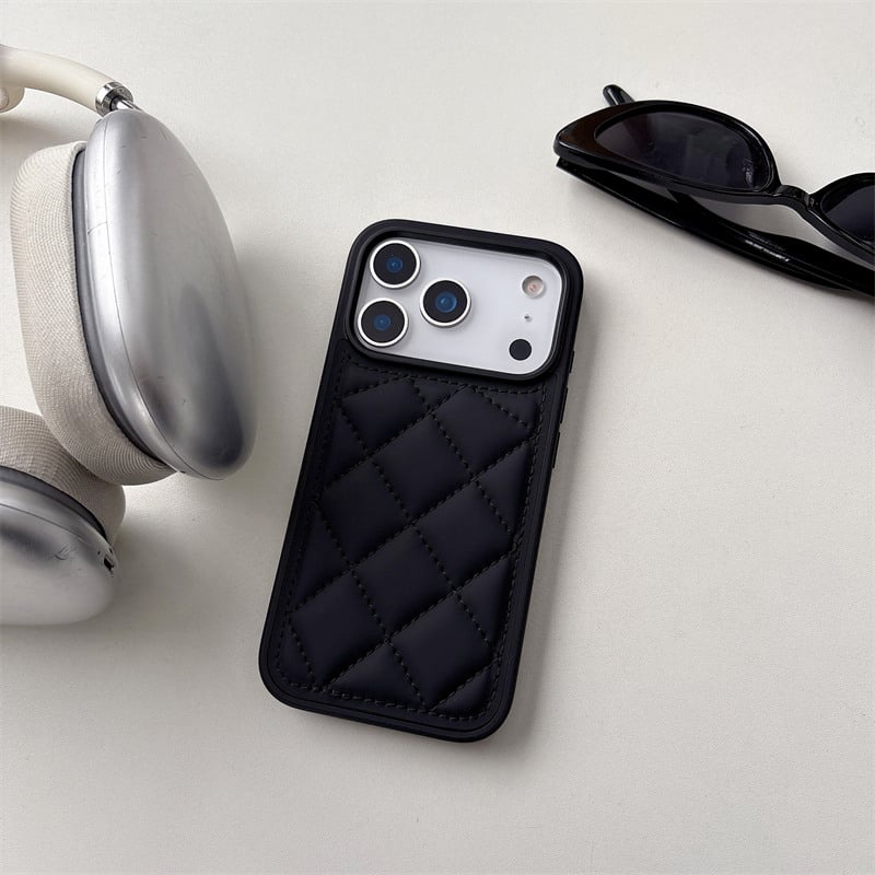 N343】iphone17/17pro ケース キルティング iphone ケース かわいい