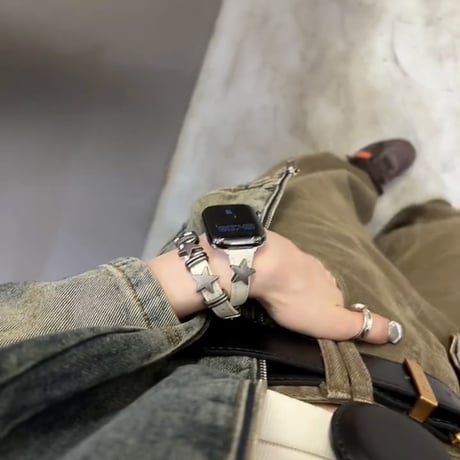 【N303】二 重 アップルウォッチ series10/9/8/Ultra 2/se対応バンド  Apple Watch バンド かっこいい