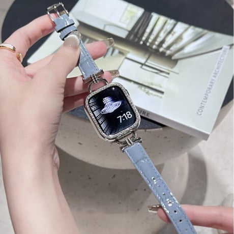 【N673】クロコダイル 型 押し apple watch バンド 革 アップルウォッチ バンド 女性 人気