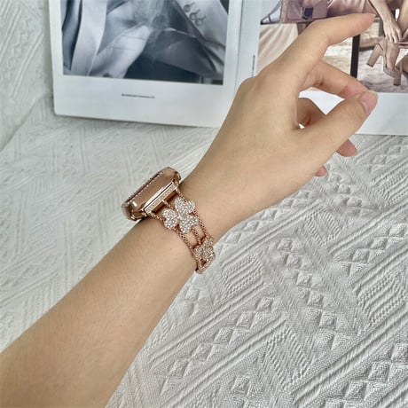 【N450】「保護ケース付き」アップル ウォッチ バンド 女性 人気 applewatch バンド かわいい