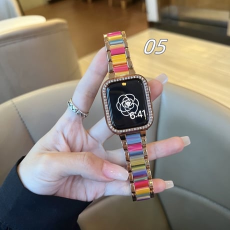 【N331】「apple watchケース付き」ステンレス+樹脂 apple watch バンド かわいい 40mm/42mm アップル ウォッチ バンド 女性 高級 set