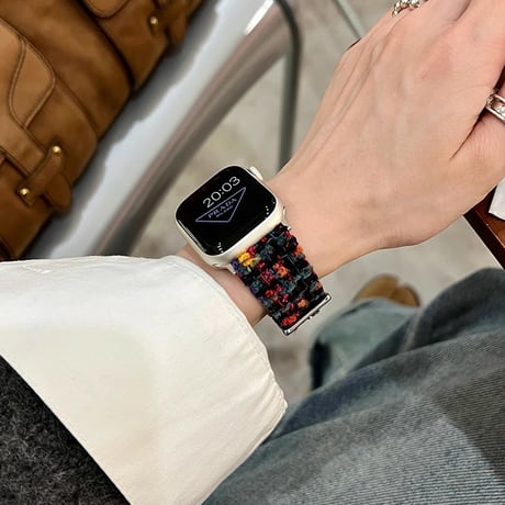 【N496】ツイード アップル ウォッチ バンド 高級 apple watch バンド かわいい