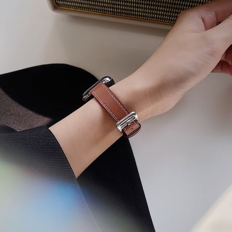 【N229】apple watch 二重巻バンド アップルウォッチseries8 7 SE 6対応本革ベルト 38mm 40mm 41mm