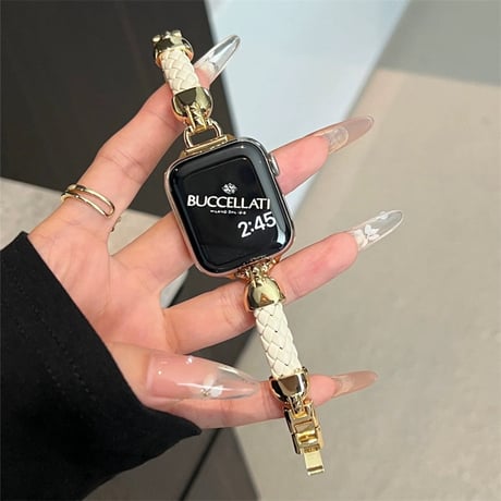 【N668】アップル ウォッチ バンド レザー 細め apple watch バンド かわいい