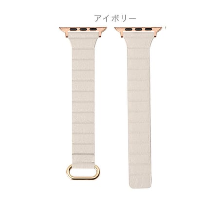 【N324】apple watch バンド マグネット 磁石 革 アップル ウォッチ バンド くすみ カラー 人気