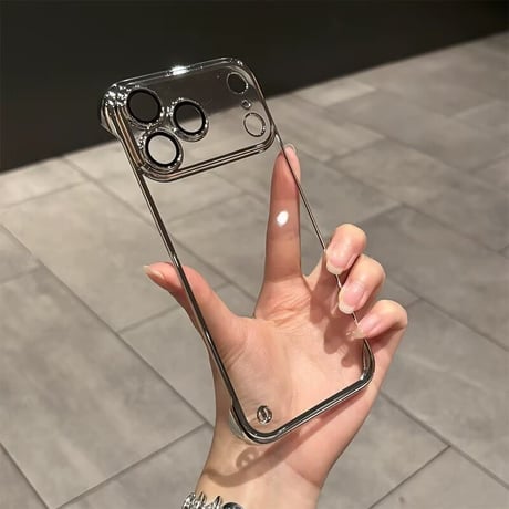 【N306】フチなしiphone16ケース 極薄 iphone16pro ケース クリア 軽量 おしゃれ レンズ保護あり 防塵