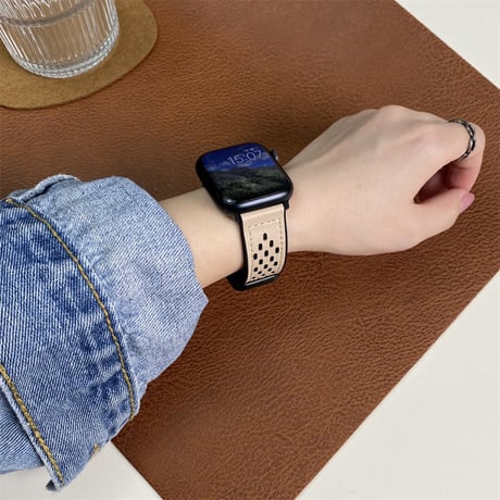 【N593】apple watchバンド 蒸れない 通気 性 アップル ウォッチ バンド マグネット「男女兼用」