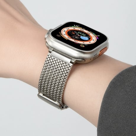 【N603】マグネット apple watch シリーズ 10/11 バンド メンズ アップル ウォッチ バンド ステンレス「男女兼用」