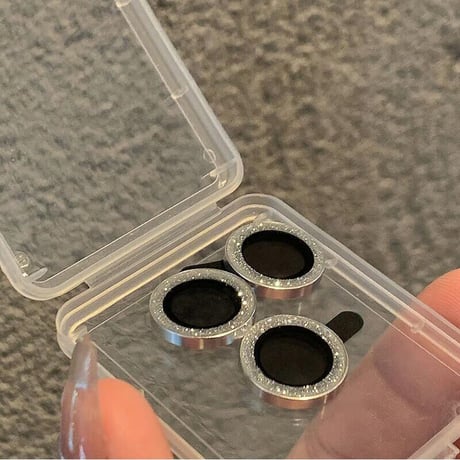 【N124】iPhone17/17pro レンズ保護リングフィルム キラキラ iPhone16/15/14レンズカバー かわいい