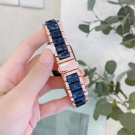 【N466】樹脂 × ステンレスアップルウォッチバンド applewatch バンド かわいい