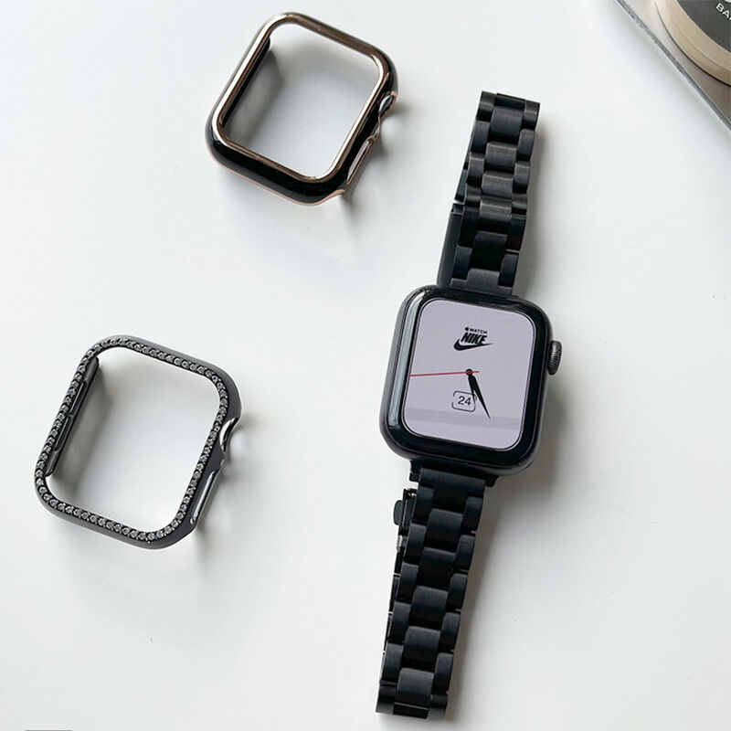 N050】apple watch ステンレスバンド 高級 黒 シルバー アップル 