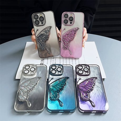 【N591】iphone ケース かわいい 人気 女子 iphone ケース クリア おしゃれ「グラデーションカラーのシート付き」