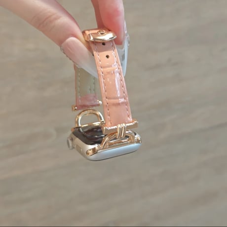 【N673】クロコダイル 型 押し apple watch バンド 革 アップルウォッチ バンド 女性 人気