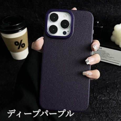 【N053】iphoneケース かわいい iphone16/16pro ケース シンプル おしゃれ レザー調