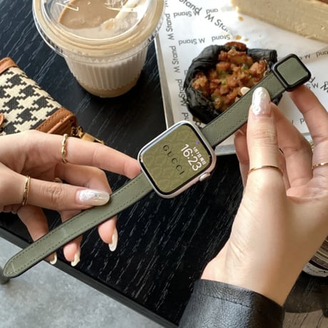 【N602】アップル ウォッチ マグネット バンド apple watch バンド レザー&シリコン