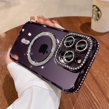 【N736】iphone17/17pro ケース クリア キラキラ iPhone ケース マグセーフ カメラ保護