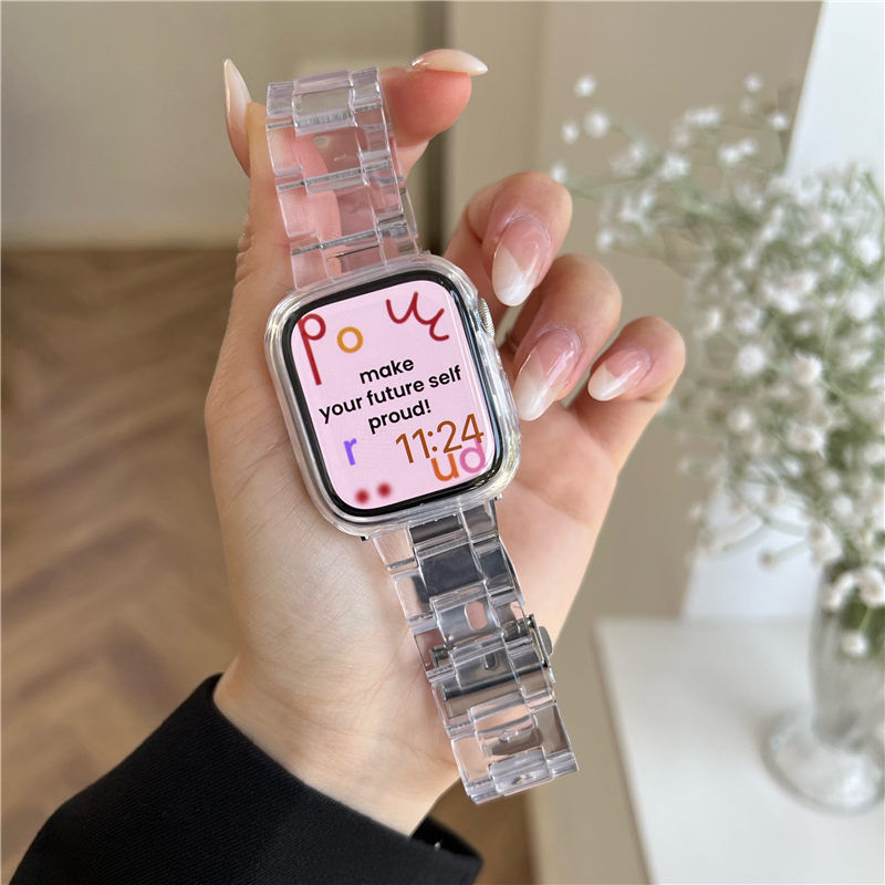 N384】「apple watchケース付き」アップル ウォッチ バンド クリア