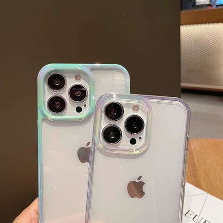 【N025】iphone17/16proケース クリア ふちだけ色 iPhone15 iPhone14ケース フチあり 透明 頑丈