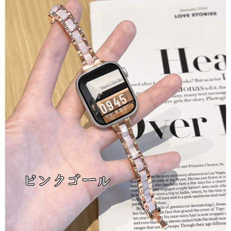 【N716】アップル ウォッチ バンド おしゃれ 女性 apple watch バンド 細め
