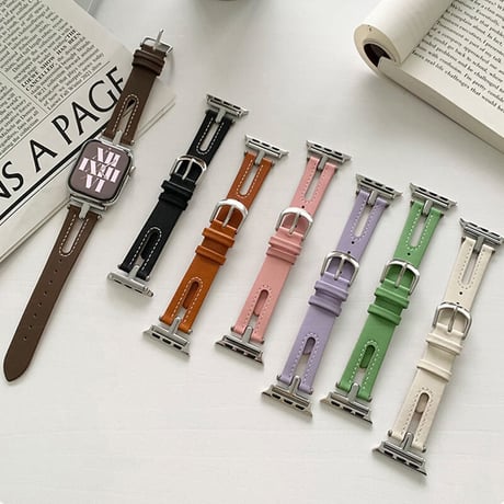 【N177】夏でも涼しいApple Watchバンド 革 蒸れない applewatch バンド おしゃれ