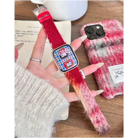 【N771】アップル ウォッチ 11 バンド ツイード 可愛い apple watch バンド レディース