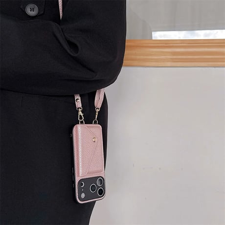 【N051】iphone17ショルダーケース iphone17pro ケース カード 収納 斜めがけ