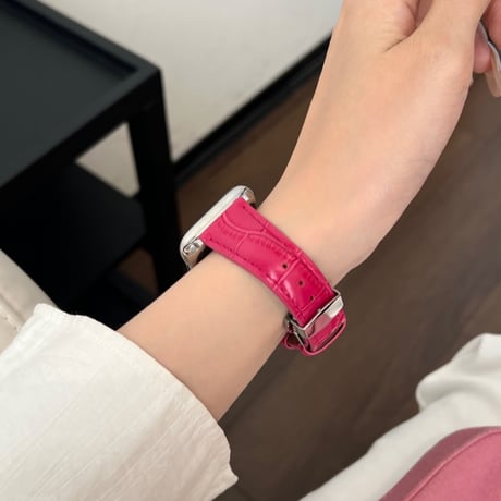 【N638】apple watch series 10/11 バンド 革 クロコダイル アップル ウォッチ バンド 女性 人気