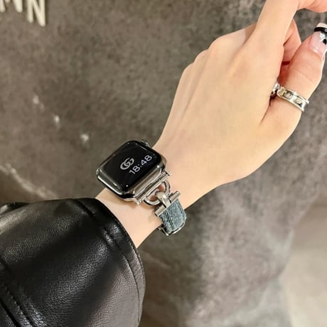 【N312】アップルウォッチ バンド デニム apple watch バンド かわいい