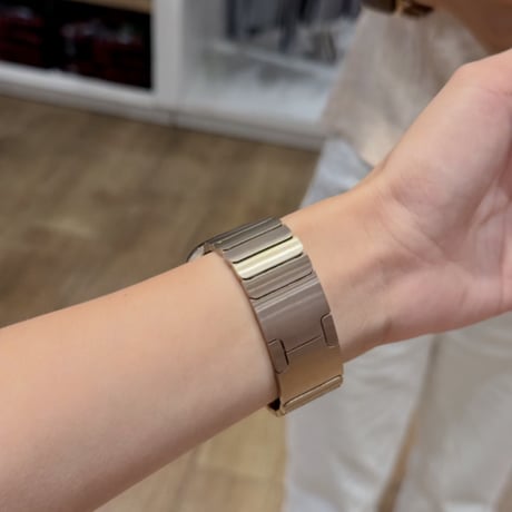 【N832】調節工具不要 アップル ウォッチ バンド ステンレス apple watch リンク ブレスレット 高級 男女兼用