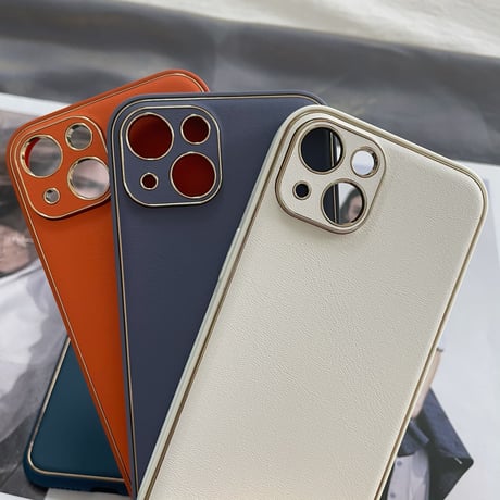 【N118】iPhone16/15/14ケース メタリックライン iPhone13mini/12pro maxケース ハード 高級レザー