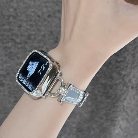 【N673】クロコダイル 型 押し apple watch バンド 革 アップルウォッチ バンド 女性 人気
