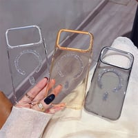 【N769】iphone17/17pro ケース キラキラ iphone クリア ケース magsafe